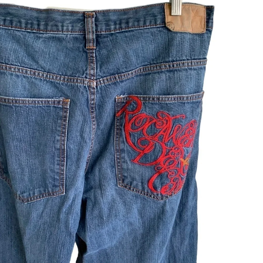 Men’s Rocawear Denim Blue Jeans Size 38 Embroidered